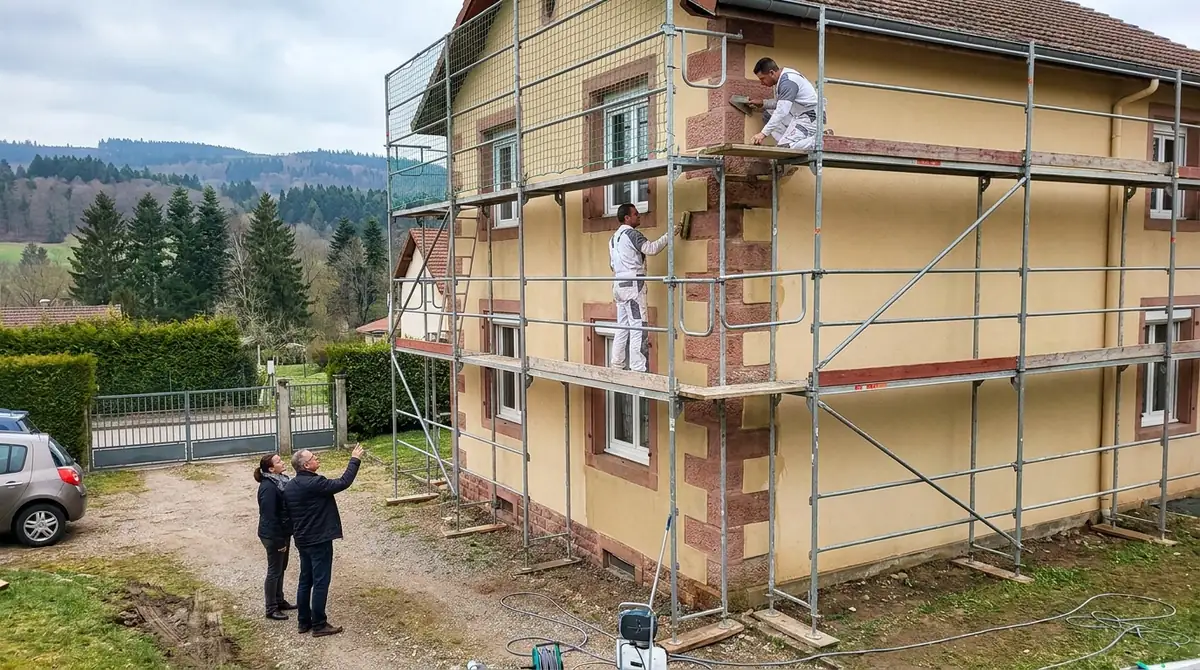 Façade en pierre apparente : entretien et restauration (Vosges)