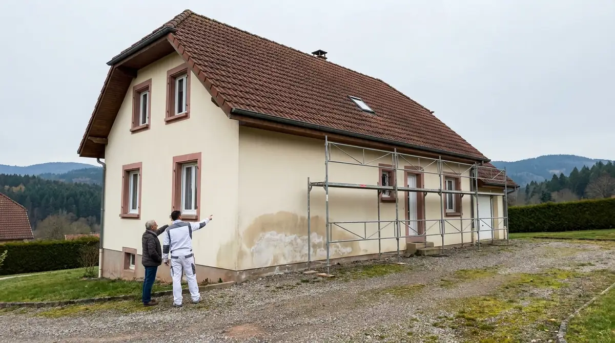 Humidité dans les murs : traiter la cause avant de refaire la façade (Vosges)